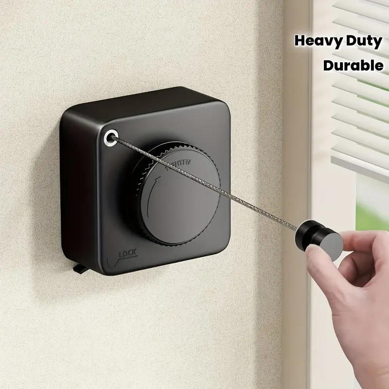 Invisible clothesline, no punching, balcony, bathroom, retractable clothesline, indoor and outdoor household wire rope drying rack