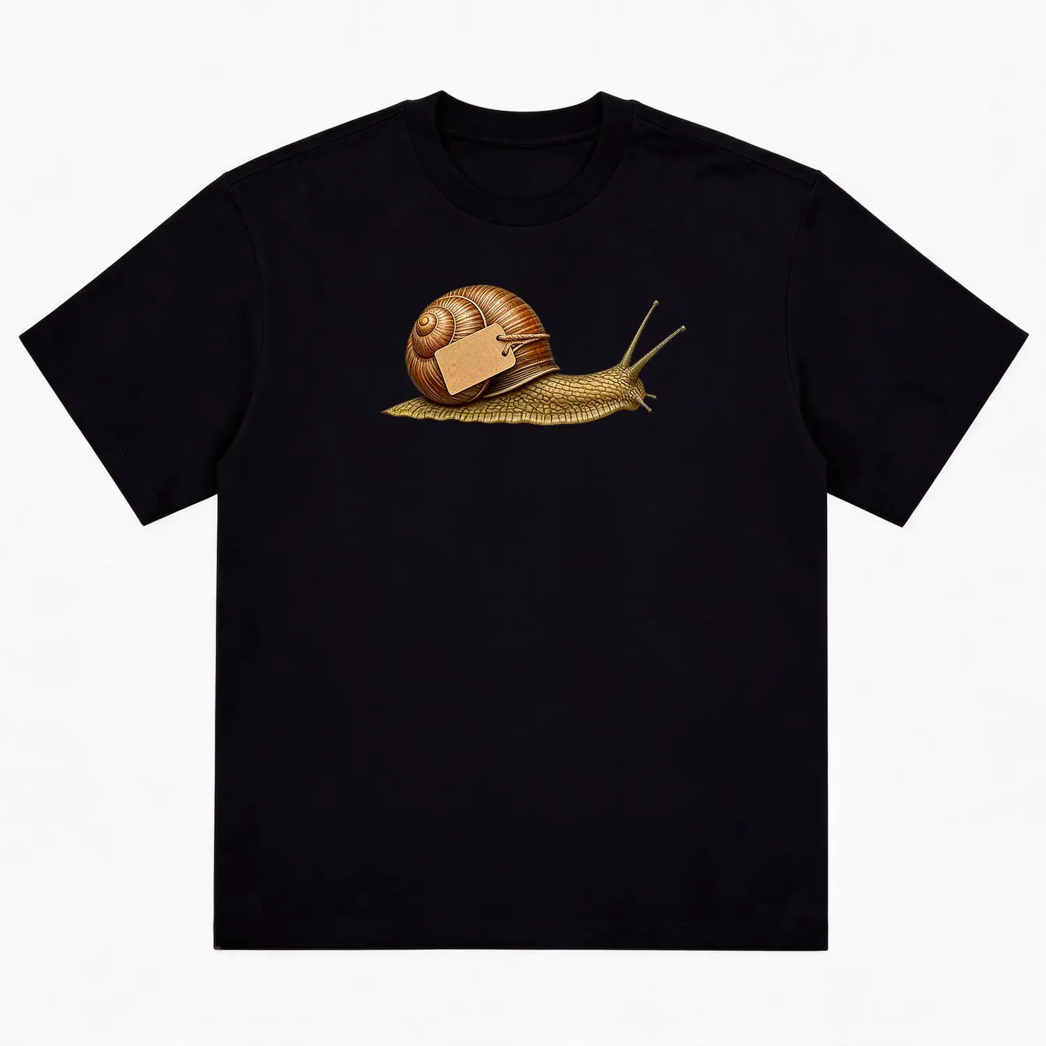 Unisex Vintage Graphic T-Shirt |   Trendy Streetwear Tee with Retro Snail Etching Art Print |   Soft Cotton Casual Short Sleeve Top |   Men's Summer Graphic Shirt