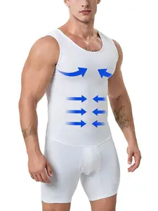 Men's Compression Jumpsuit, Tight-Fitting Shaping Wear, Anti-Chafing, Breathable Summer Fitness Casual Bottoms, Daily Comfort,Tummy Control