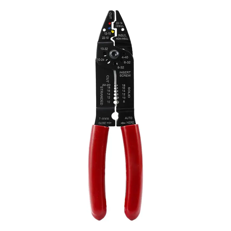 Multi-Functional Crimping Pliers, Industrial Grade Wire Stripping Tool, Rust-Resistant, Ideal for Electricians, Circuit Repair, Cable Cutting, Wire Crimper Cutter