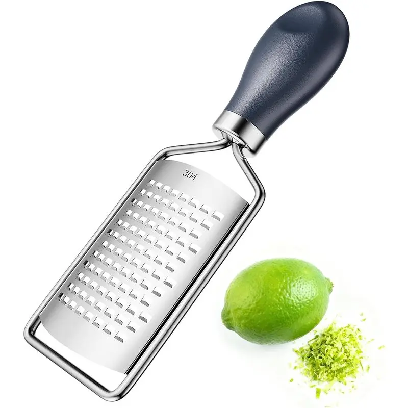 Lemon Zester, Mini Cheese Grater with Handle, 1.8"W x 5.8"L