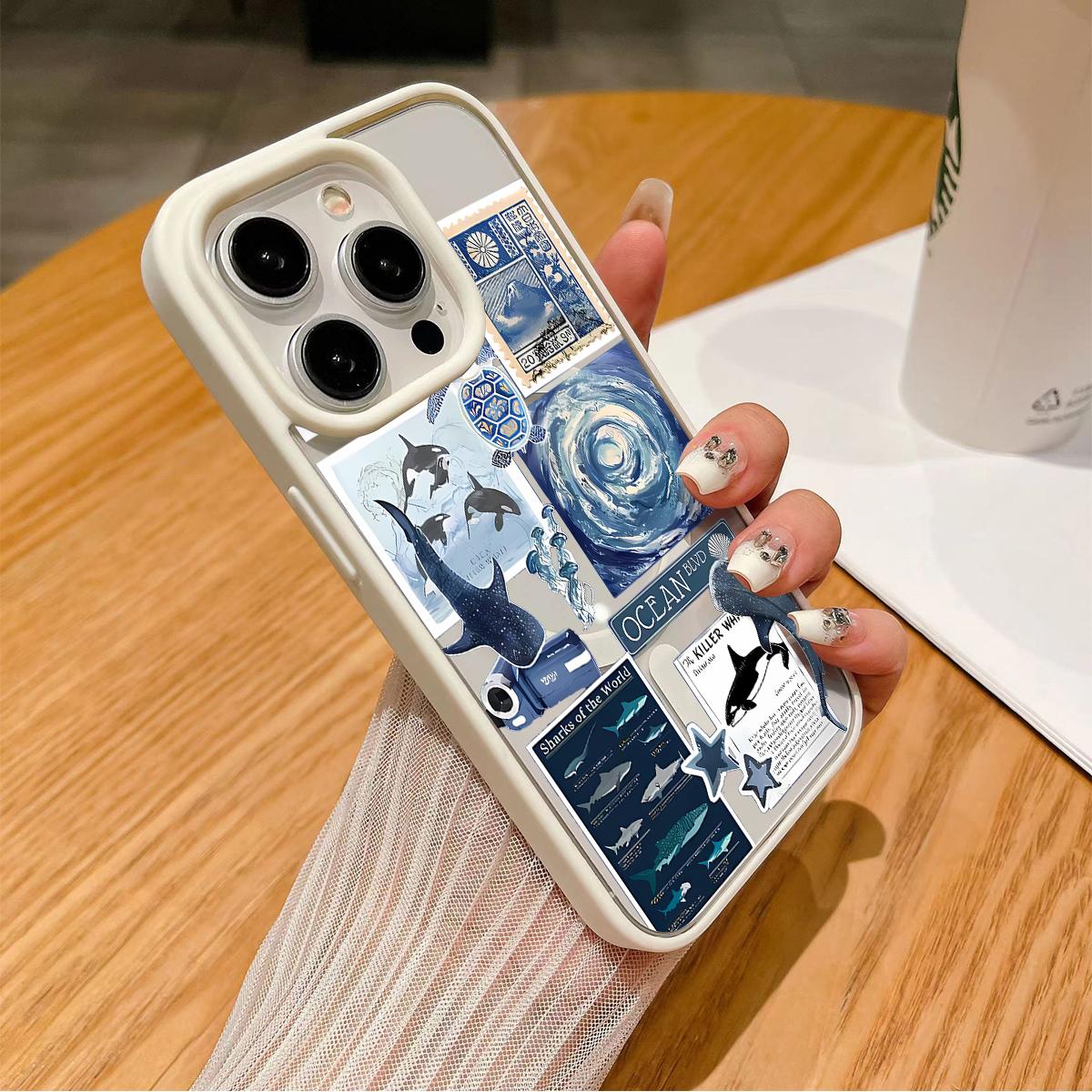 Whale Shark Pattern Clear Magnetic Phone Case, Compatible with MagSafe Silicone Bumper Protective Cover For iPhone X 11 12 13 14 15 16 17 Pro Max Plus