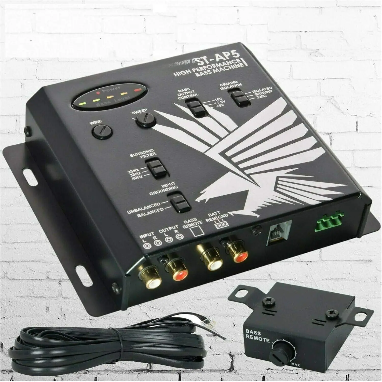 ST-AP5 Digital Bass Control Machine Bass Maximizer and Bass Restoration Processor with Epicenter Reconstruction Bass Knob Dash Mount Remote Control -2nd Gen