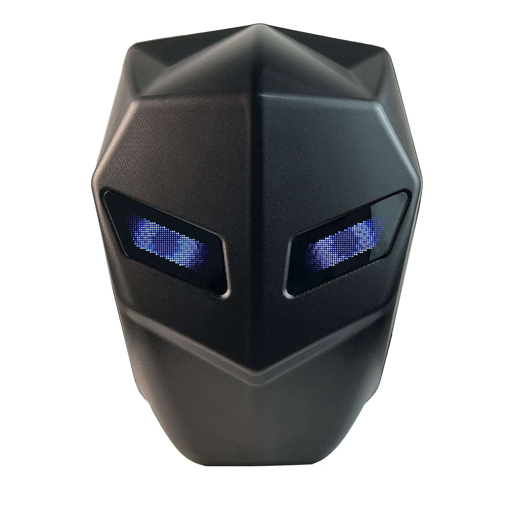 Cyberpunk LED Backpack for Adult Bikers, Matte Black Hard Shell with Bluetooth Programmable Pixel Art Screen, Expandable Motorcycle Helmet Bag for 15.6" Laptop, USB Port