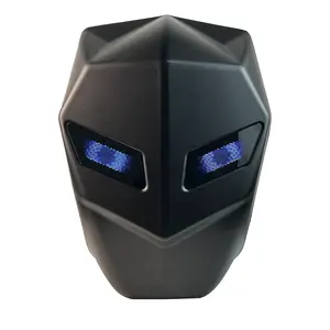 LED Knight Backpack Night Shadow Black, Smart Bluetooth Programmable Screen Motorcycle Helmet Bag. Hard Shell Expandable 15.6" Laptop Pack, USB Charging, DIY Pixel Art. Cyberpunk Travel Daypack for Bikers (Power Bank Not Included)