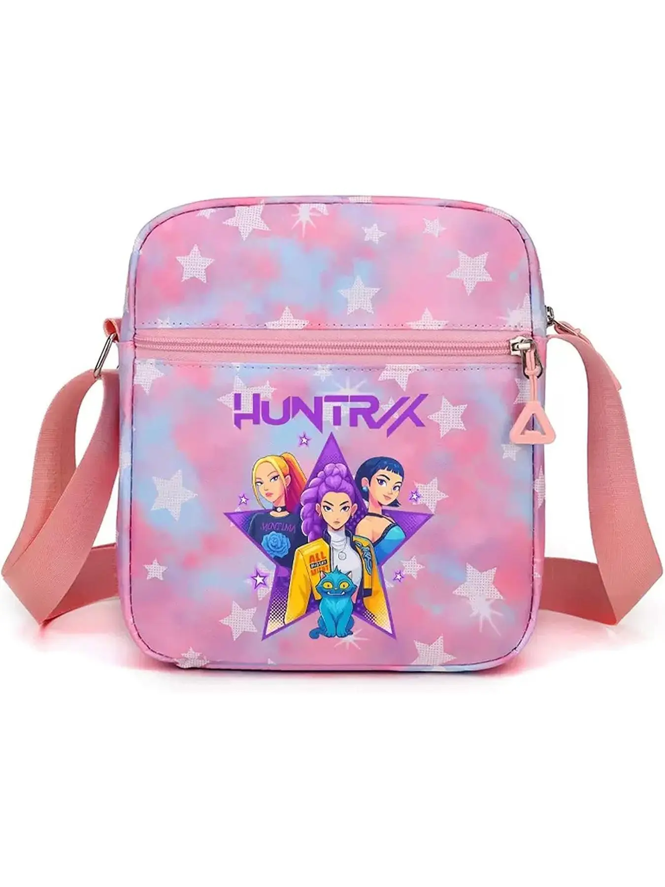 K-pop Crossbody Bag with Zipper, Cute Cartoon Shoulder Bag with Adjustable shoulder straps, Anime Merch for Womens Birthday Gifts