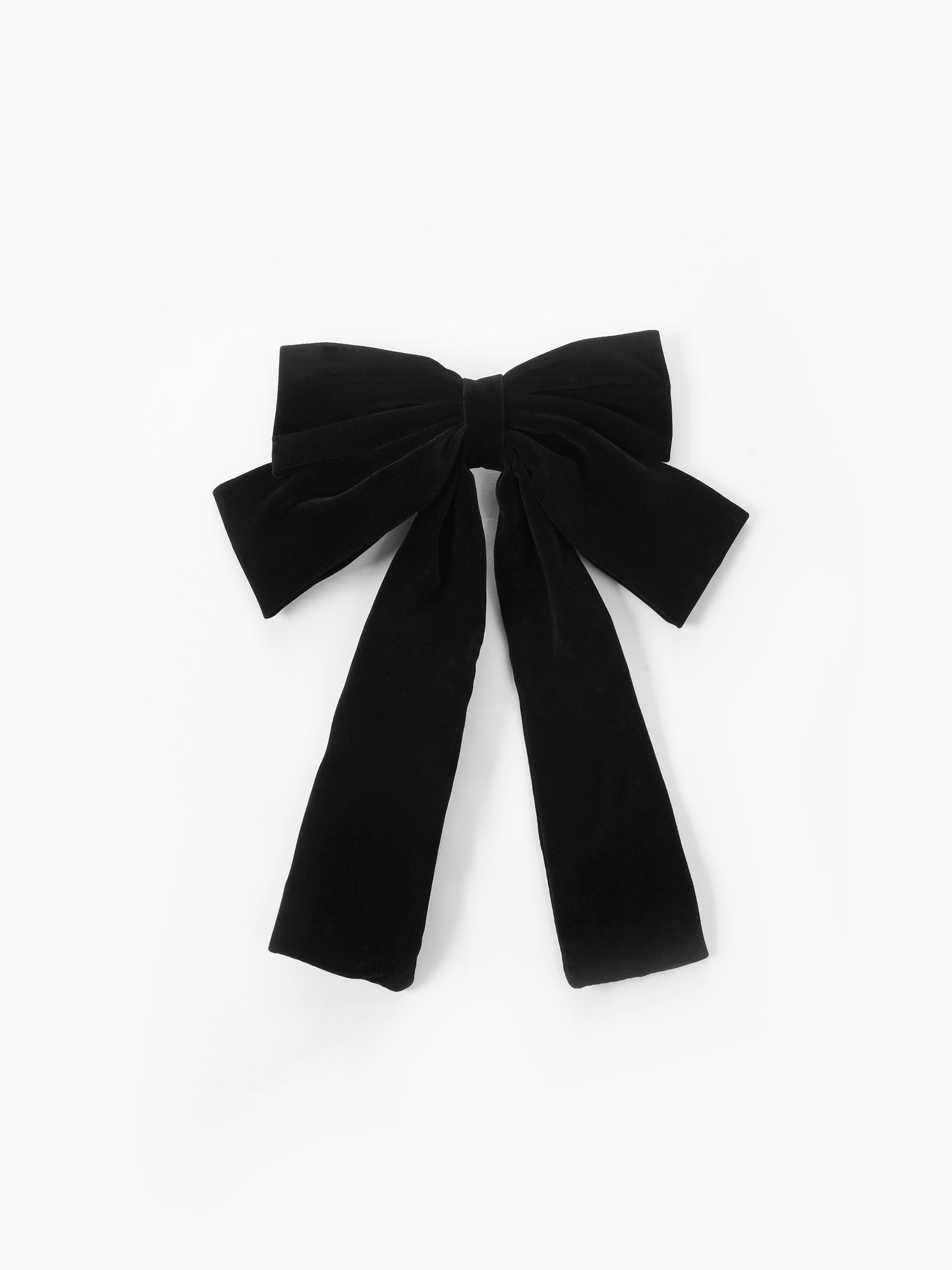 Cider [2 colors, One Size] Solid Bow Decor Hair Clip