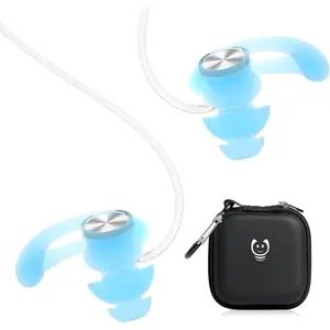 Ear Plugs for Swimming with String, Blocks Water Out Lets Sound in, Custom-fit Swimmer Earplugs -  Ear Protection for Surfing, Swim, Kiteboarding, Showering, Other Water Activities