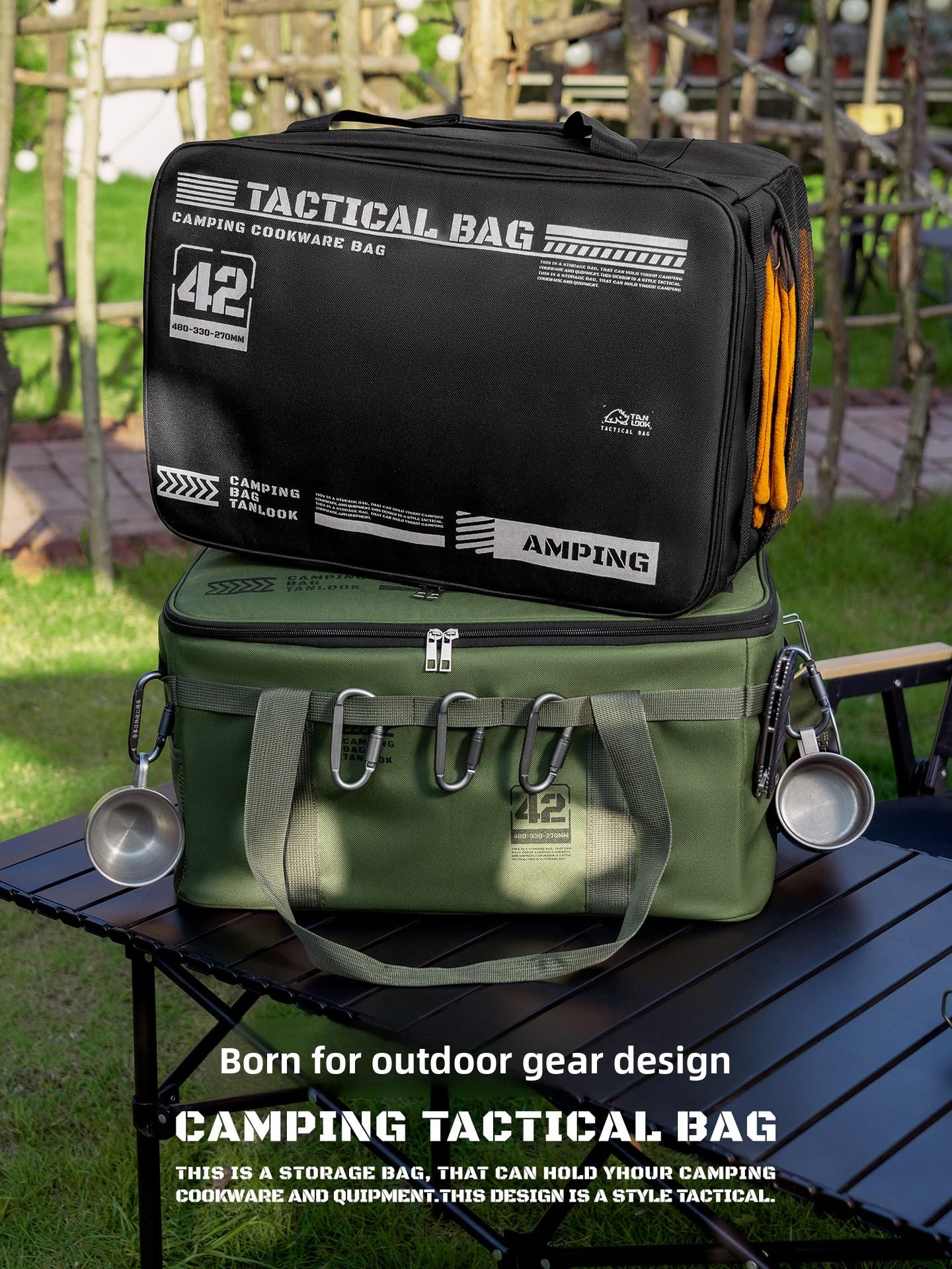 Outdoor camping insulated bag, thickened Oxford cloth storage bag, insulated and cold-keeping large-capacity lunch bag