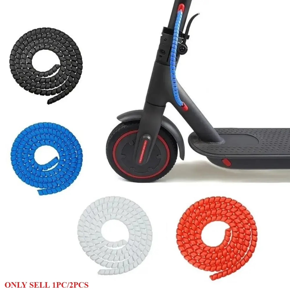1PC/2PCS Spiral Cable Protector, Flexible Wire Organizer Sleeve with Easy Install Design, Lightweight Scooter & Bike Accessory for Cable Management
