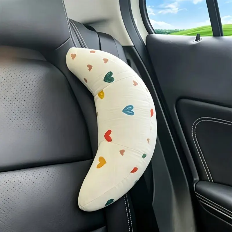 Car Travel Pillow, Soft Neck Support & Headrest Cushion with Shoulder Support, Seat Belt Pillow for Sleeping, Driving & Road Trips, Universal Car Seat Travel Pillow for Adults