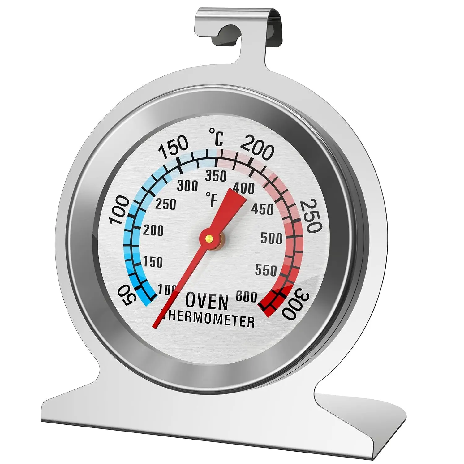 Oven Thermometer for Gas Oven, 50-300°C/100-600°F  Temperature Gauge with 431 Stainless Steel, Analog  Read Cooking Thermometer