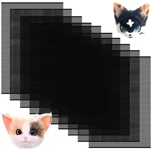 10 Sheets Fursuit Eye Mesh, 0.5mm Black Plastic Mesh Sheet 11.8 X 7.87 Inch for Mask Furry Cosplay Props Fursuits Sculpting Craft Supplies