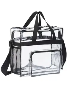 Waterproof Transparent Handbag, Stadium Certified Bag, 30x15.28x28.5 Cm, Ideal for Work, Sports Games, Gym, Durable Design