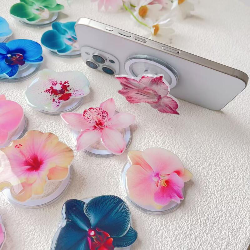 Orchid Acrylic Drop Glue  Phone Stand Desktop Folding Portable Huilan Phone Stand HN122