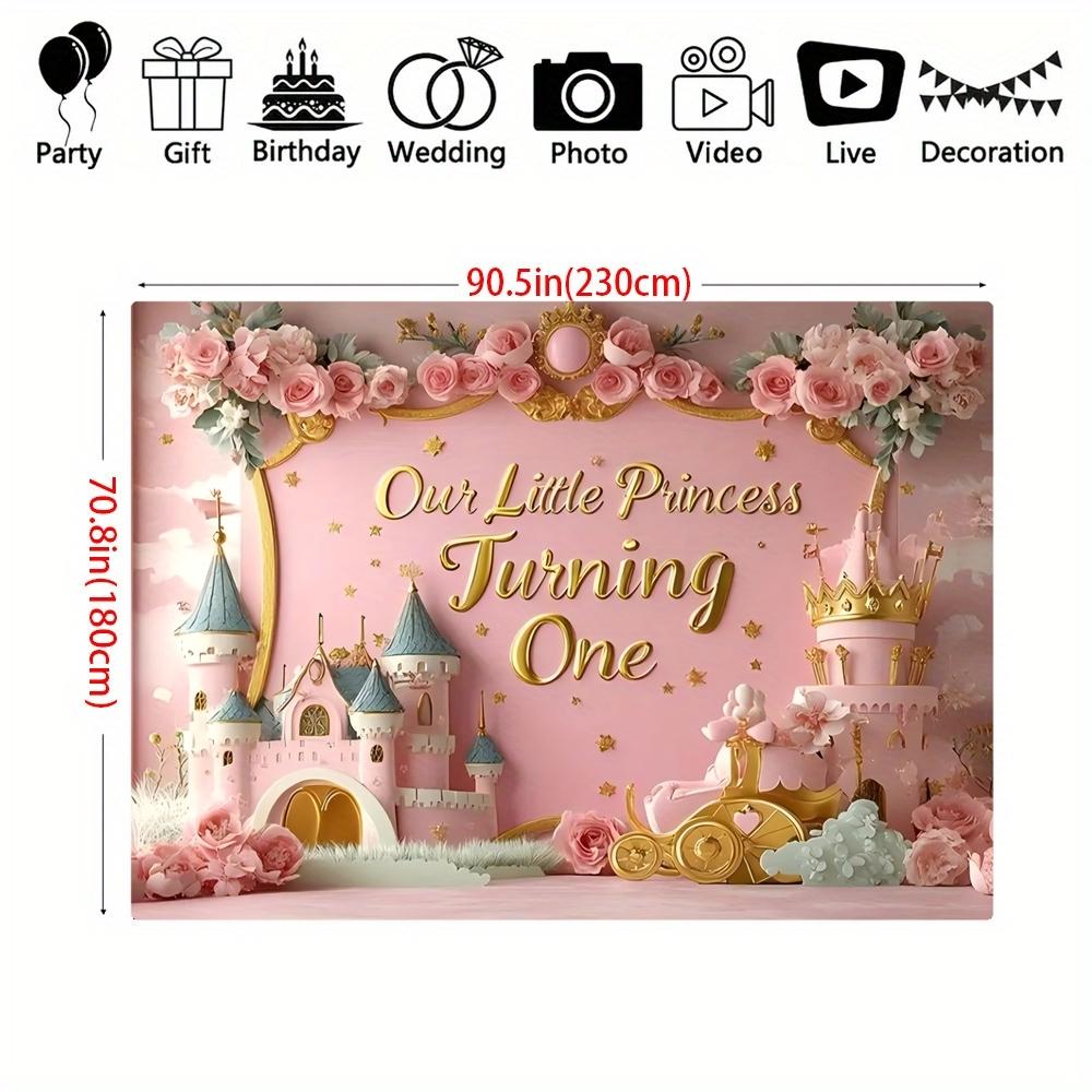 Princess Birthday Background Cloth Banner, Princess Birthday Background ...
