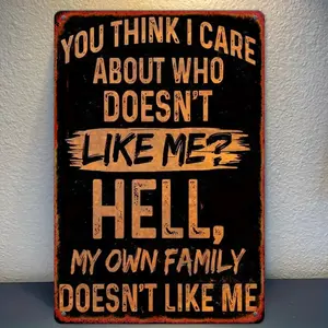 2D Flat,  Interesting Poster Theme Design, Flat Printed Metal Signs, Square Iron Hanging Picture,Wall Decoration, Suitable for Home, Bars, Garages, Clubs, Restaurants and Cafes,
