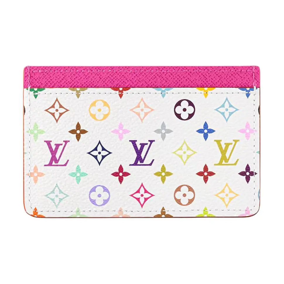 Louis Vuitton x Takashi Murakami Monogram Cardholder for Women – Pink and White Coated Canvas