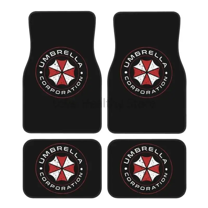 Umbrella Corporation Car Floor Mats of 4 s Anti Slip Front and Rear Foot Mats Universal Car Accessories for SUV Van Truck