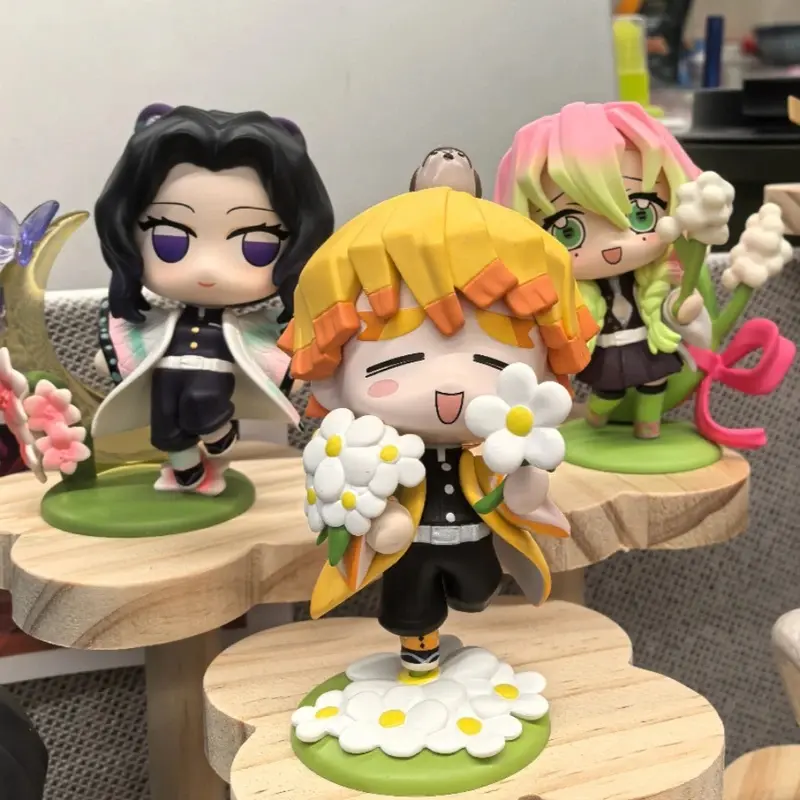 Demon Slayer Anime Cartoon Figure Blind Box Series Tanjiro Kamado & Nezuko Creative Personalized Statue Model Ornament Surpris