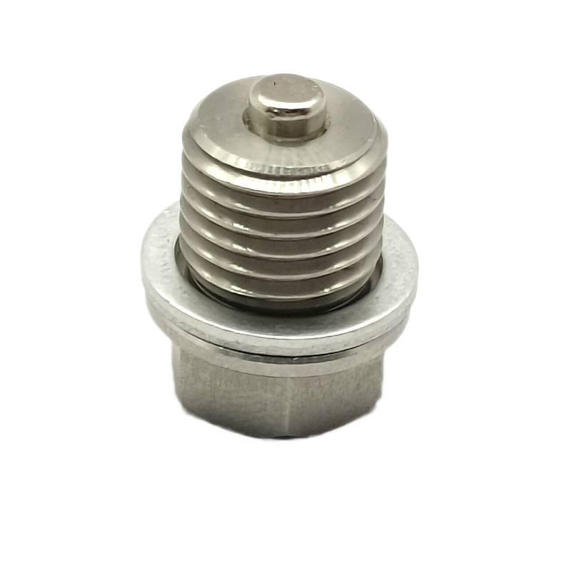 Automotive parts stainless steel magnetic oil drain plug, oil pan drain plug, transmission sludge suction screw plug