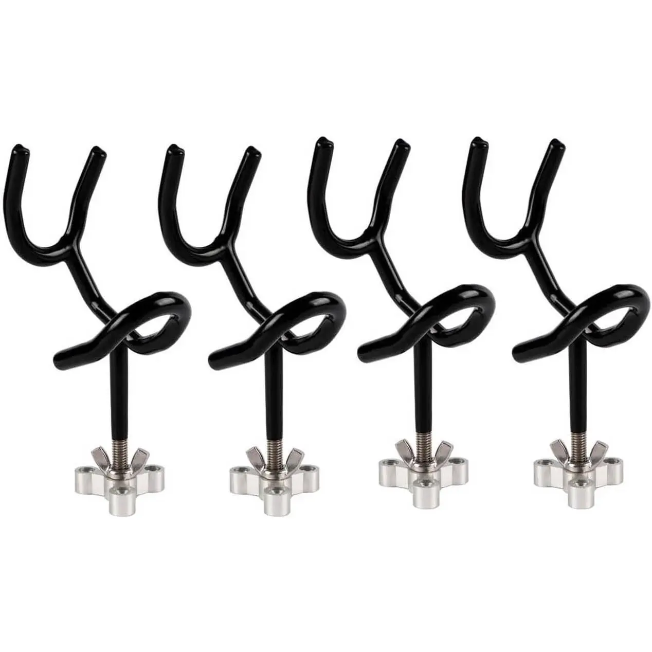 4 count  Grip Steel Boat Rod Holder 20  PVC Coated Steel Wire Fishing Pole Holder