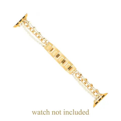 Fashion Faux Pearl Beaded Bracelet Watch Band, Elegant Wristband, Smart Watch Straps for iWatch Series SE 9 8 7 6 5 4 3 Ultra, Smart Watch Accessories, Wearable Accessory, Smartwatch Accessories (Band Only), Smartwatch Replacement Straps