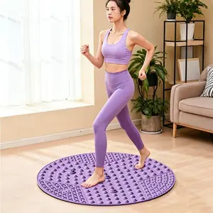 Indoor Slow Running Circular Acupressure Board, Liquid Soft Gel Magnetic Foot Massage Pad, Large Size Fat Burning Foot Reflexology Mat
