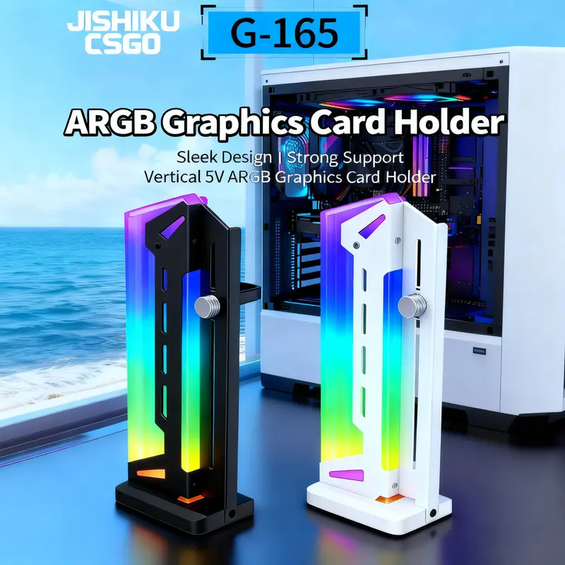 G-165 chassis graphics card anti-bending bracket Holder ARGB lighting synchronization magnetic anti-slip multi-position adjustable bracket metal reinforced to prevent sagging