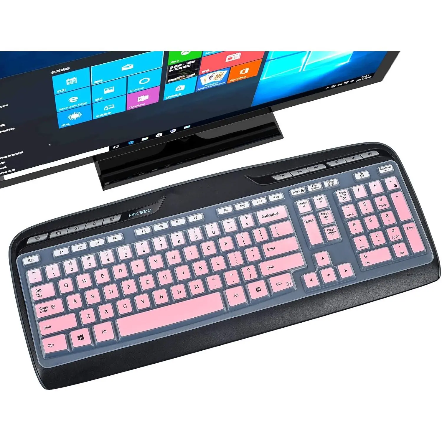Keyboard Cover for MK320 MK330 K330  Desktop Keyboard, MK320-YR002/Y-R0009 Keyboard  Accessories-Gradual