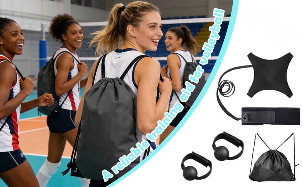 Volleyball Serve Trainer & Rebounder Training Kit – Adjustable Solo Volleyball Trainer for Volleyball Serving Practice and Volleyball Training Equipment for Beginners & Players
