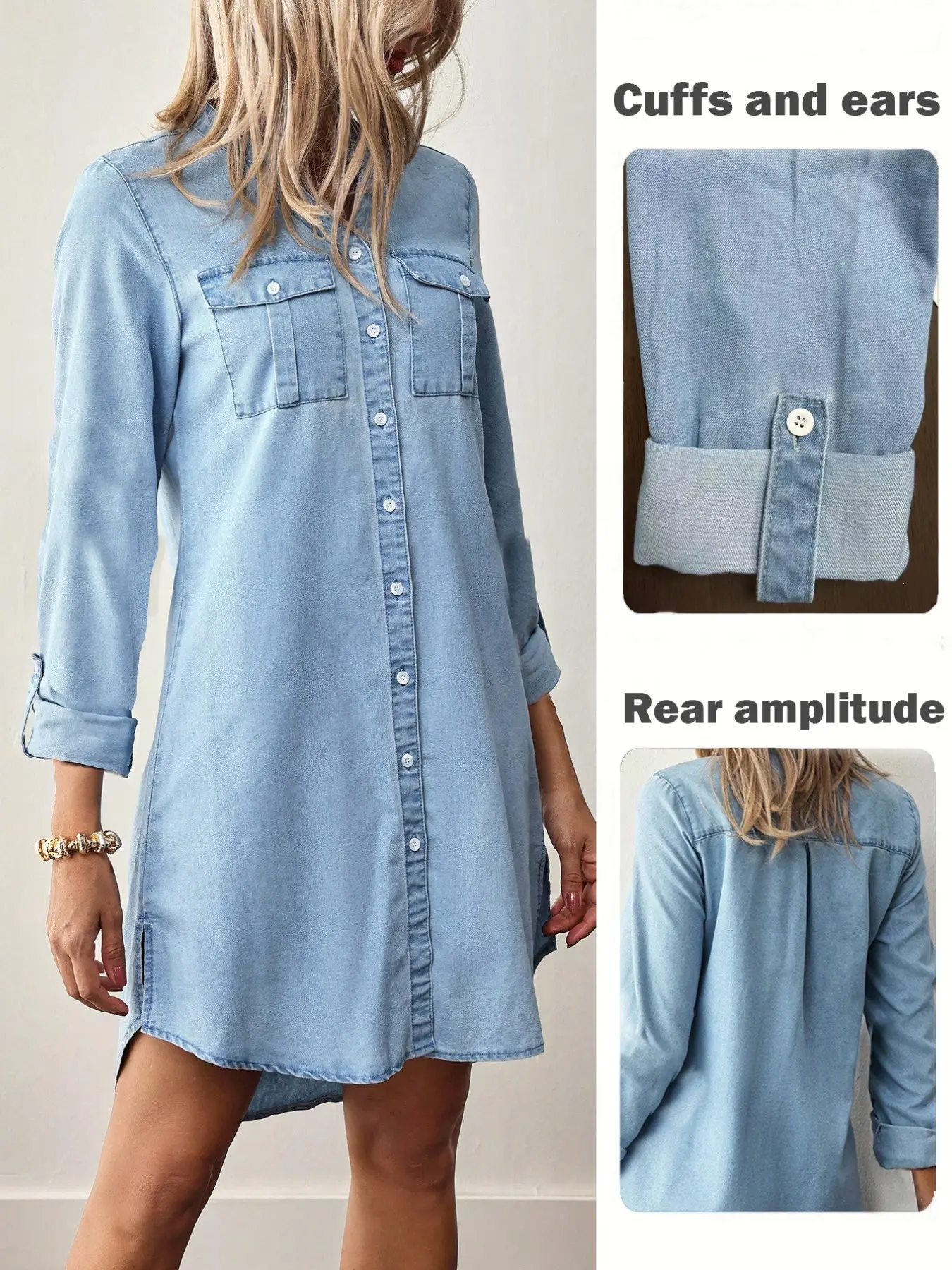 Fashionable Trendy Women's Non-Elastic Denim Top, Stylish Casual Wear, Perfect for Daily, Comfortable and Durable Design