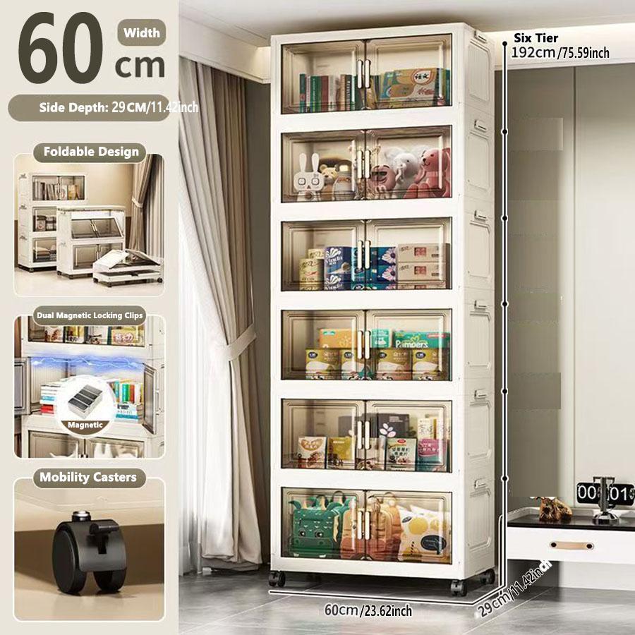 Foldable Storage Box, 1 Count Multi Layer Large Capacity Clothes Storage Box, Home Organizer for Bedroom, Living Room, Office, Collapsible Storage Box, Multilayer Storage, High Capacity Storage