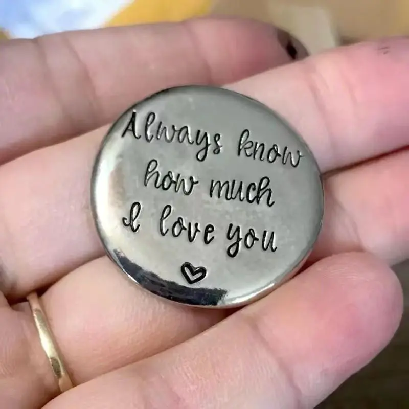 Personalized Coin Gift for Husband/bride, Wedding Memorial Coin, Lucky Coin, Heart-Shaped Coin, Pocket Coin, Bridal Party Souvenir
