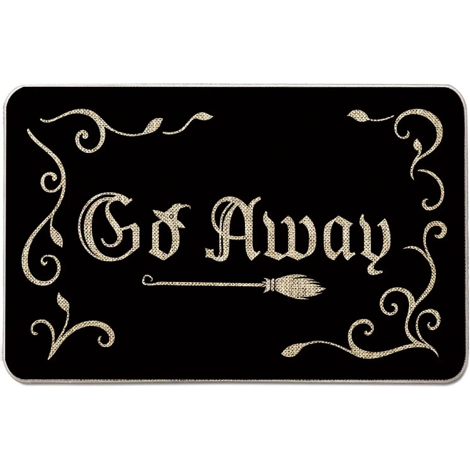 Halloween Elements Non-Woven Fabric Door Mat - 24x16 In/32x20 In, Classic Durable Dustproof Non-Customised Rug, Machine Washable Indoor-Outdoor Farmhouse Decor for Front Door