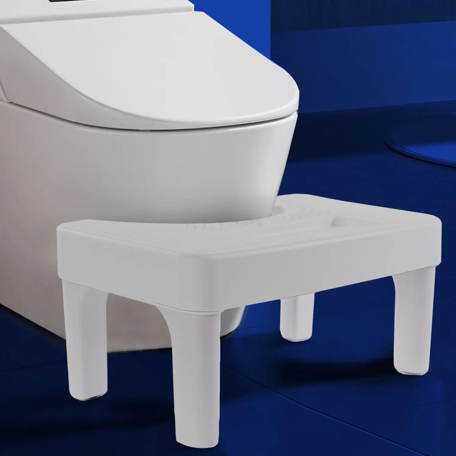 6.8 Inch Toilet Stool for Bathroom, Non-Slip Potty Stool for Pooping, Toilet Step Stool for Adults/Seniors/