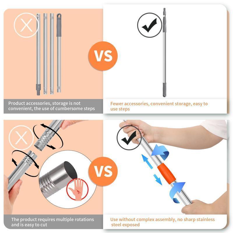 Sunflower Mop Broom,Retractable Ceiling Mop, Dust Mop, Flexible Rotating Mop, Wall Mop, Wet and Dry Mop, Floor Tile Glass Window Car Cleaning Mop, Cleaning Supplies, Cleaning Tools Household Item