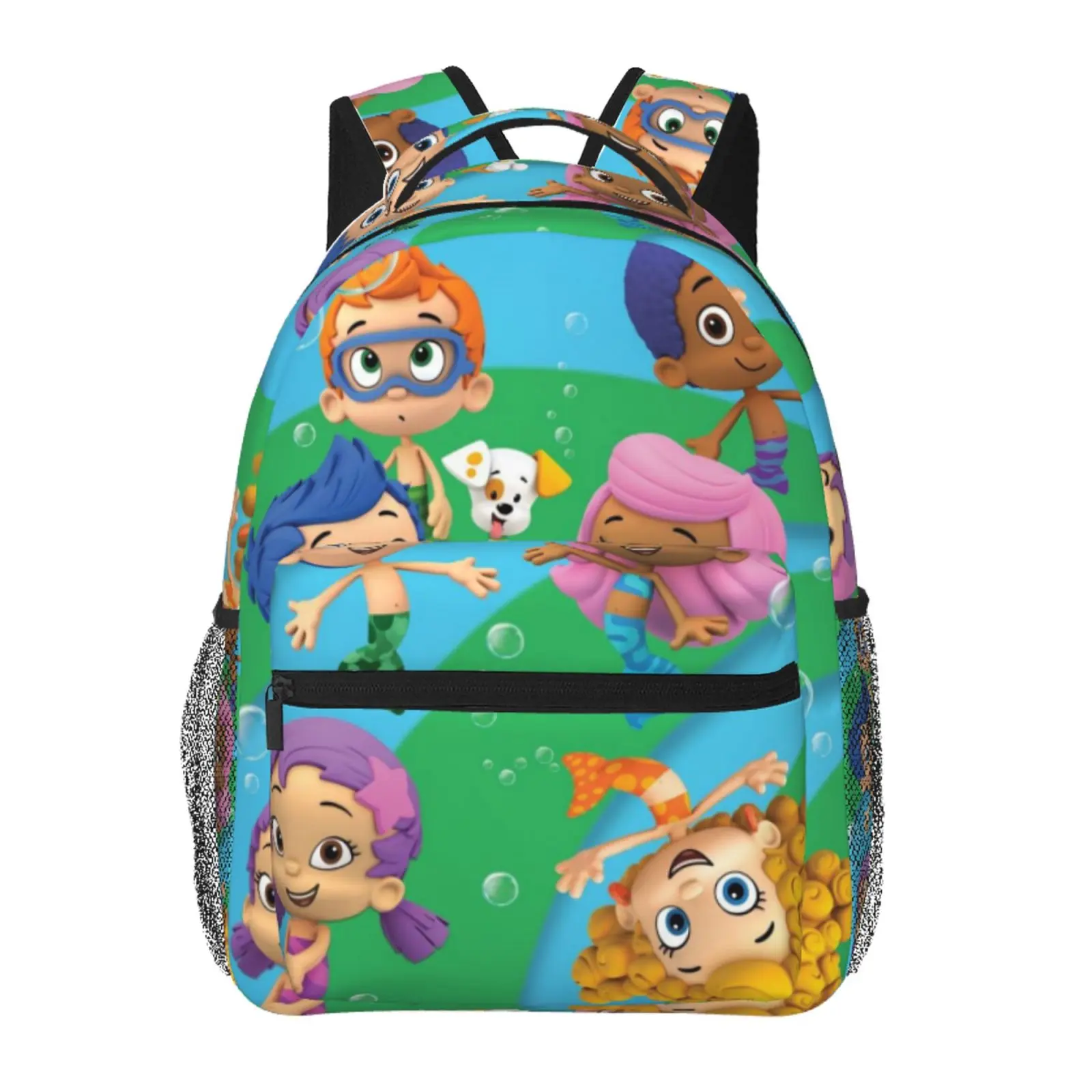 Anime Bubble Guppies3 Backpack, School bag Cute Girls Boys Teens Backpacks Kawaii Kids Lightweight backpack with adjustable straps Bookbag with for office travel bag