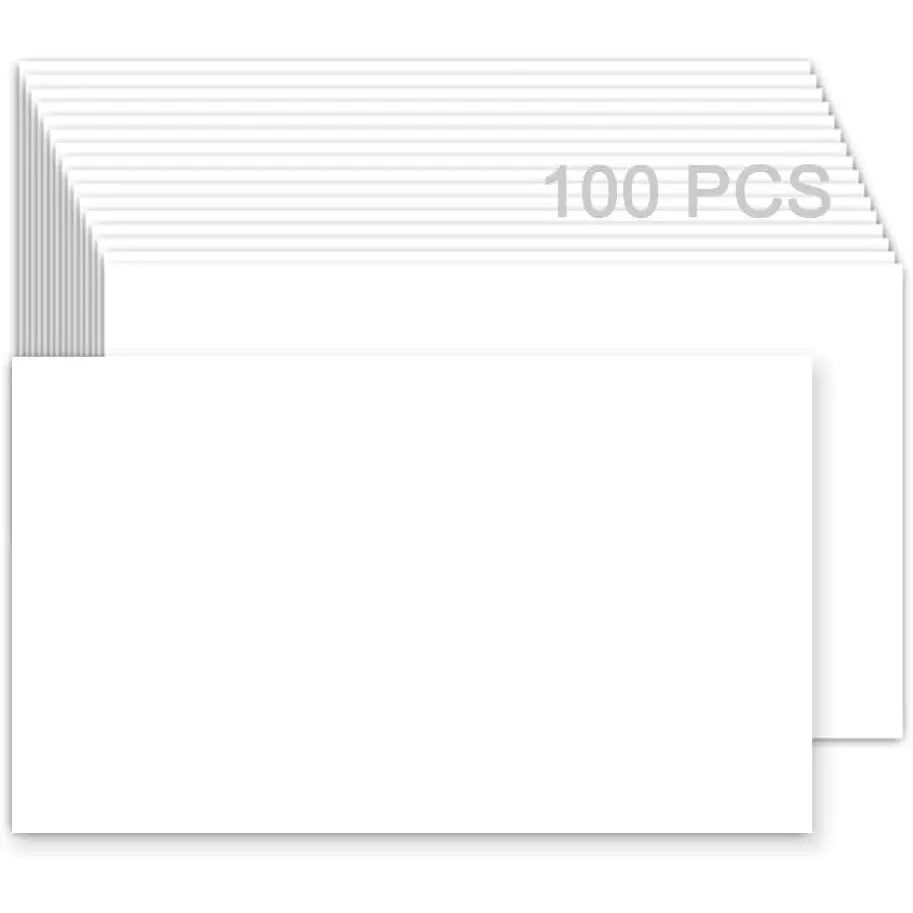 Customized Business Cards Double-Sided Printed, 3.5"x 2", 100 count | Custom Business Card, Customize with Image Name Logo, Blank White