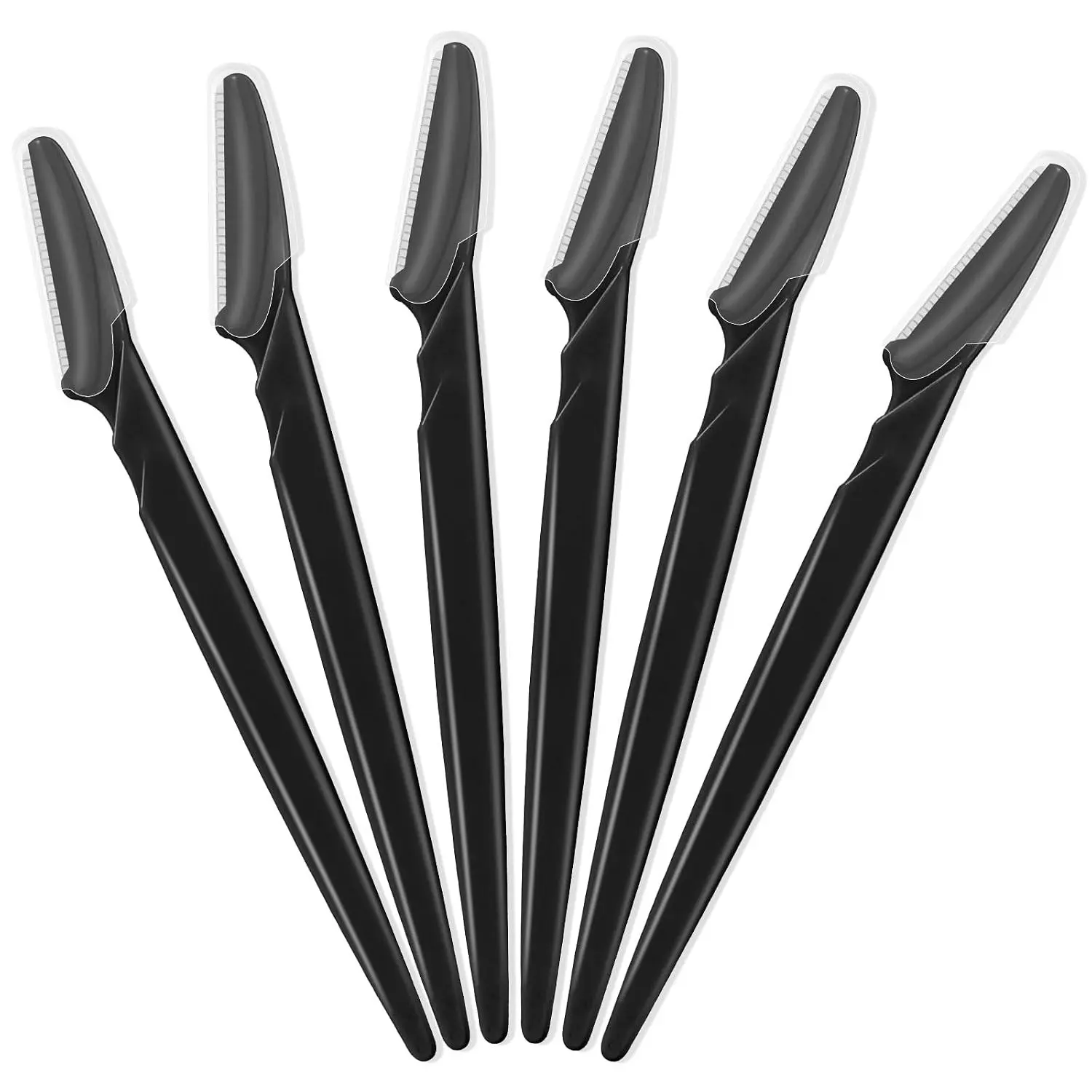 6/12 Pcs Disposable Eyebrow Razor with Protective Cover, Portable Women's Brow Trimmer, Facial Hair Removal Beauty Tool, Cosmetic Tools, Stainless Steel