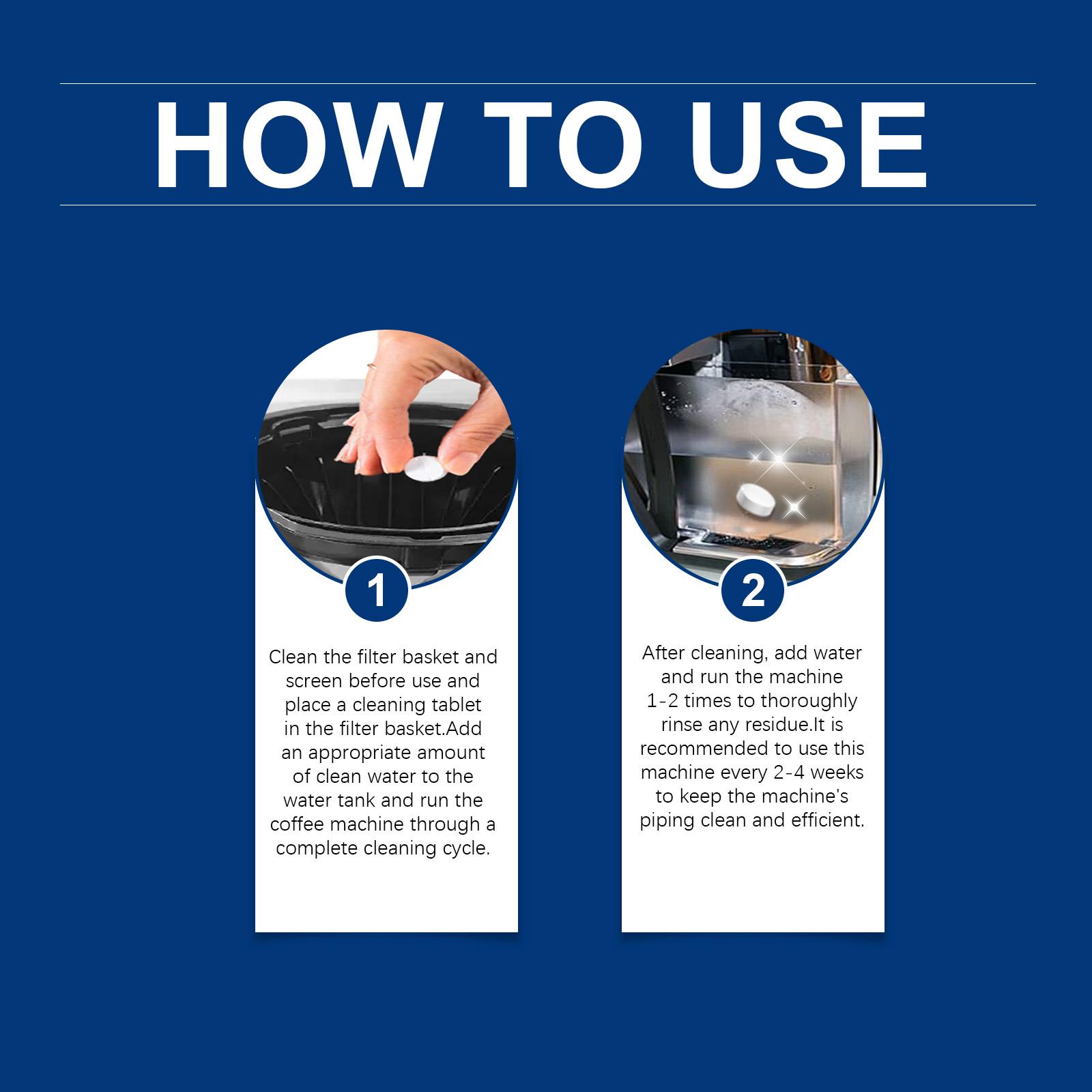 AMZ Coffee Machine Cleaning Tablets: Daily Gentle Cleaning Of Stains And Scale. Portable And Universal Coffee Machine Cleaning And Care Tablets