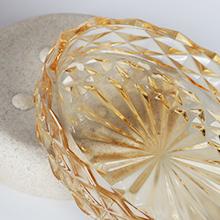 Bathroom Accessories Set, 5Pcs Gold Glass Bathroom Accessories Set with Gold Soap Dispenser, Soap Dish, Toothbrush Holder, Tumbler, Cotton Swab Jars