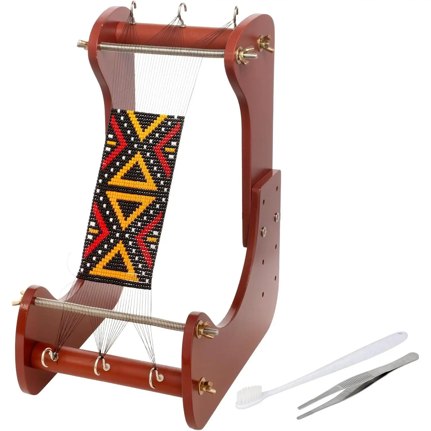Original ComfortLoom, Adjustable Standing Bead Loom | 4 Length Settings, Ergonomic Angled Design, Work Area 7.5” to 10.5”, Jewelry Making Kit, Patent Pending