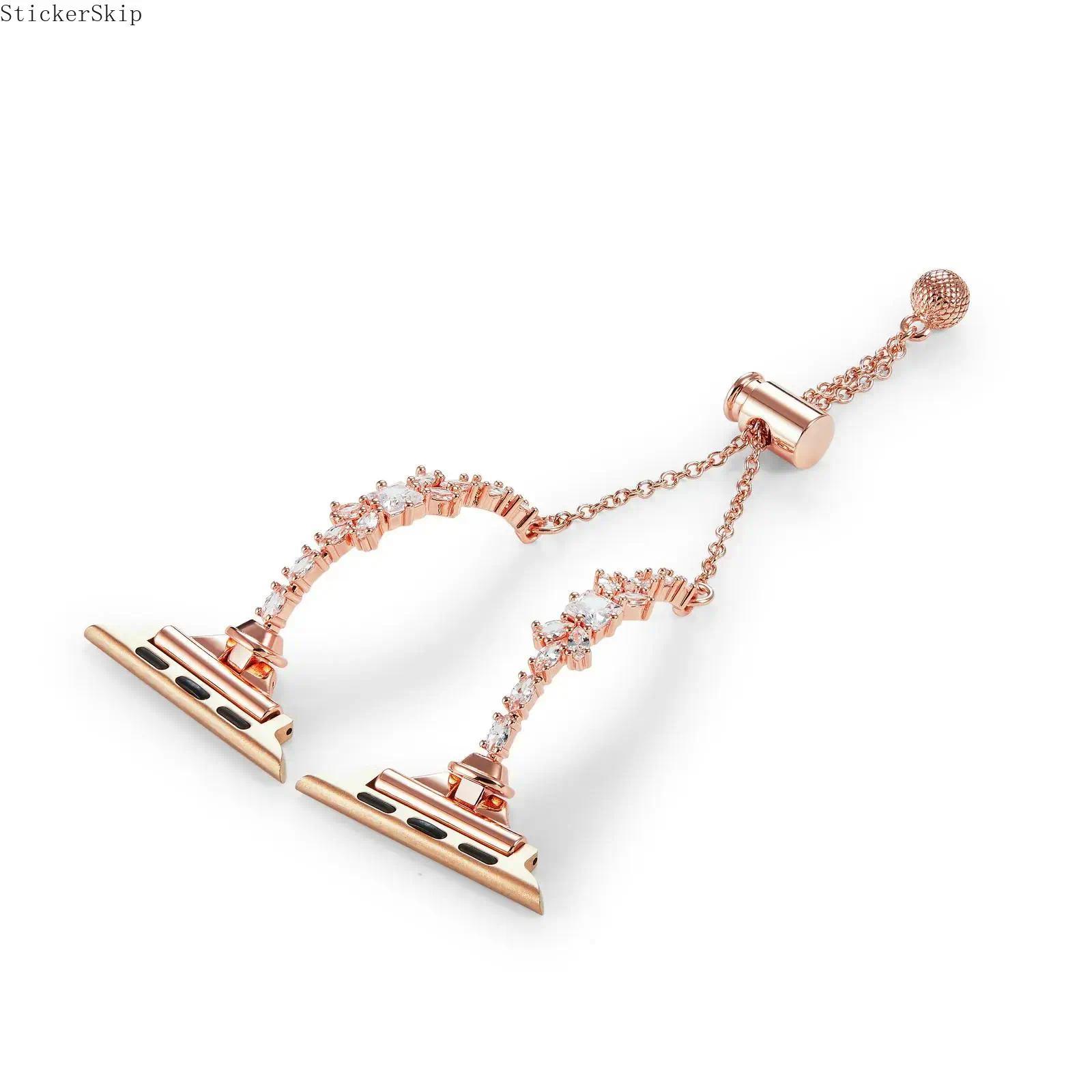 2026 Rhinestone Apple Watch Band – Sparkly Fashion Bracelet Strap for Women, Stylish Jewelry Style Replacement Watch Band Fits 38–49mm (All Series & Ultra), Elegant Dressy Smart Watch Accessory