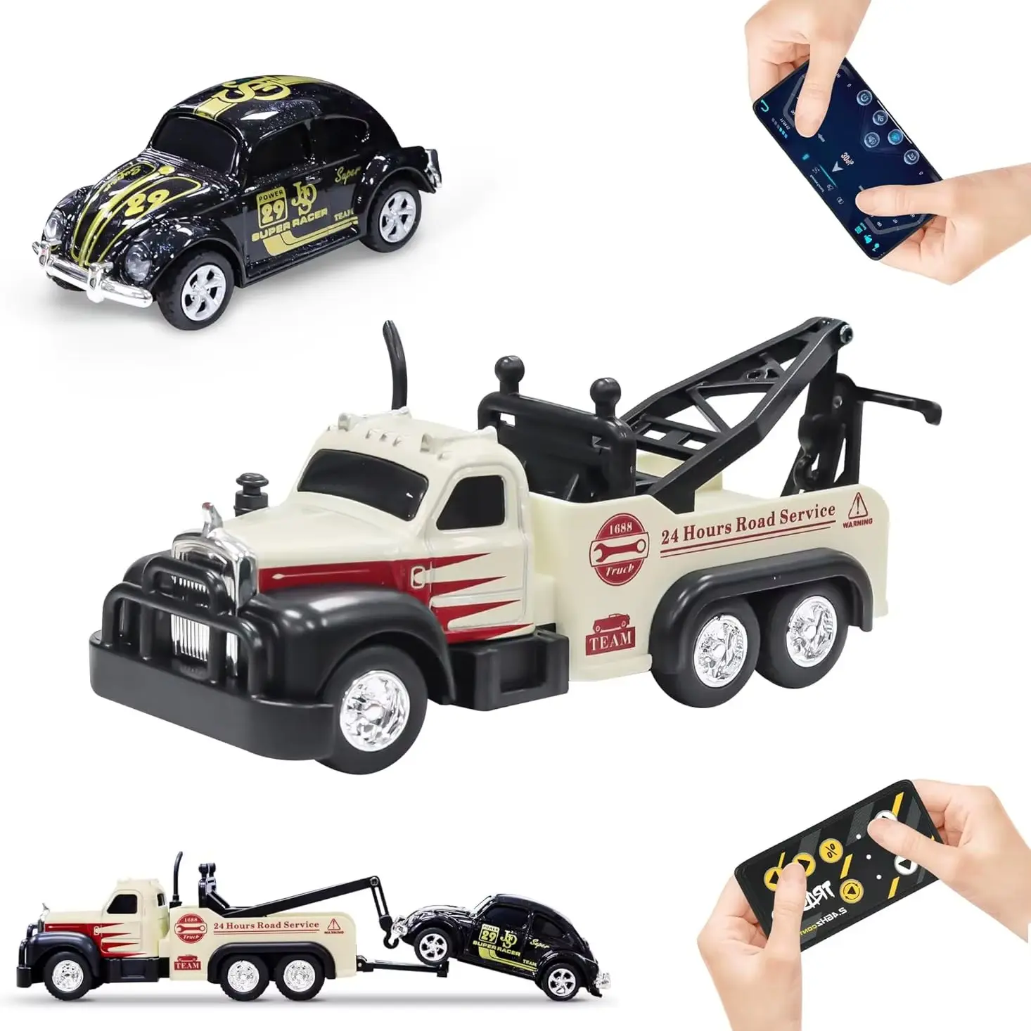 Remote Control Rescue Truck Toy Set for Boys, City Road Repair Vehicle, Sensory Interactive Playset, Ages 6+, Educational Fun Gift