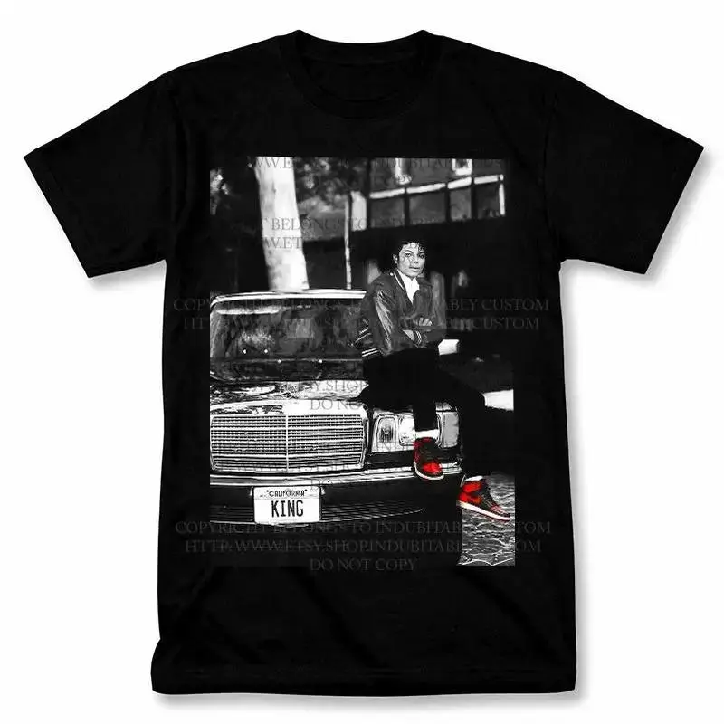 Michael Jackson Red Jordans Graphic T Shirt Vintage Style Fan Tee Graphic Tee Heavy Cotton Tee Shirt 100% Heavy Cotton Shirt