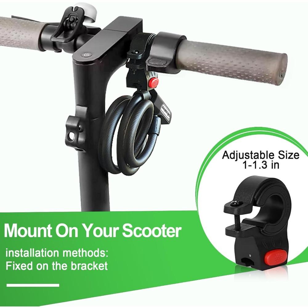 THE WELL KEPT 4 Feet Electric Scooter Bike Lock with Mounting Bracket & 2 Keys-12mm Thick Heavy Duty Keyed Cable Lock, Anti Theft Weatherproof For E-Scooter,Bicycle,Kids Bike,Ebike,Scooter,Stroller THE WELL KEPT 4 Feet Electric Scooter Bike Lock with Mounting Bracket & 2 Keys-12mm Thick Heavy Duty Keyed Cable Lock, Anti Theft Weatherproof For E-Scooter,Bicycle,Kids Bike,Ebike,Scooter,Stroller