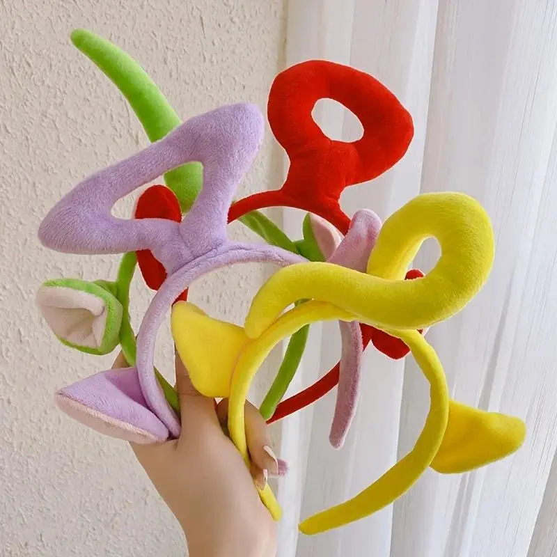 Plush Teletubbies Headbands, Cute Cartoon Hair Accessory for Women & Kids, Summer Party, Cosplay & Daily Wear Headwear