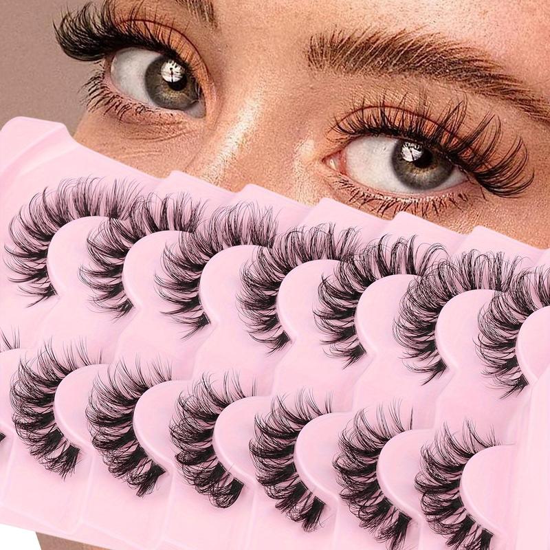 Lightweight Cat Eye False Eyelashes, Natural Look Wispy False Eyelashes for, Volumized Lash Extension Trending Product, Daily Eyelash Extension Kit, Makeup Products, High Quality Eyelashes, Eyelash Clusters, Fancy Lashes Cosmetic, DIY False Eyelashes