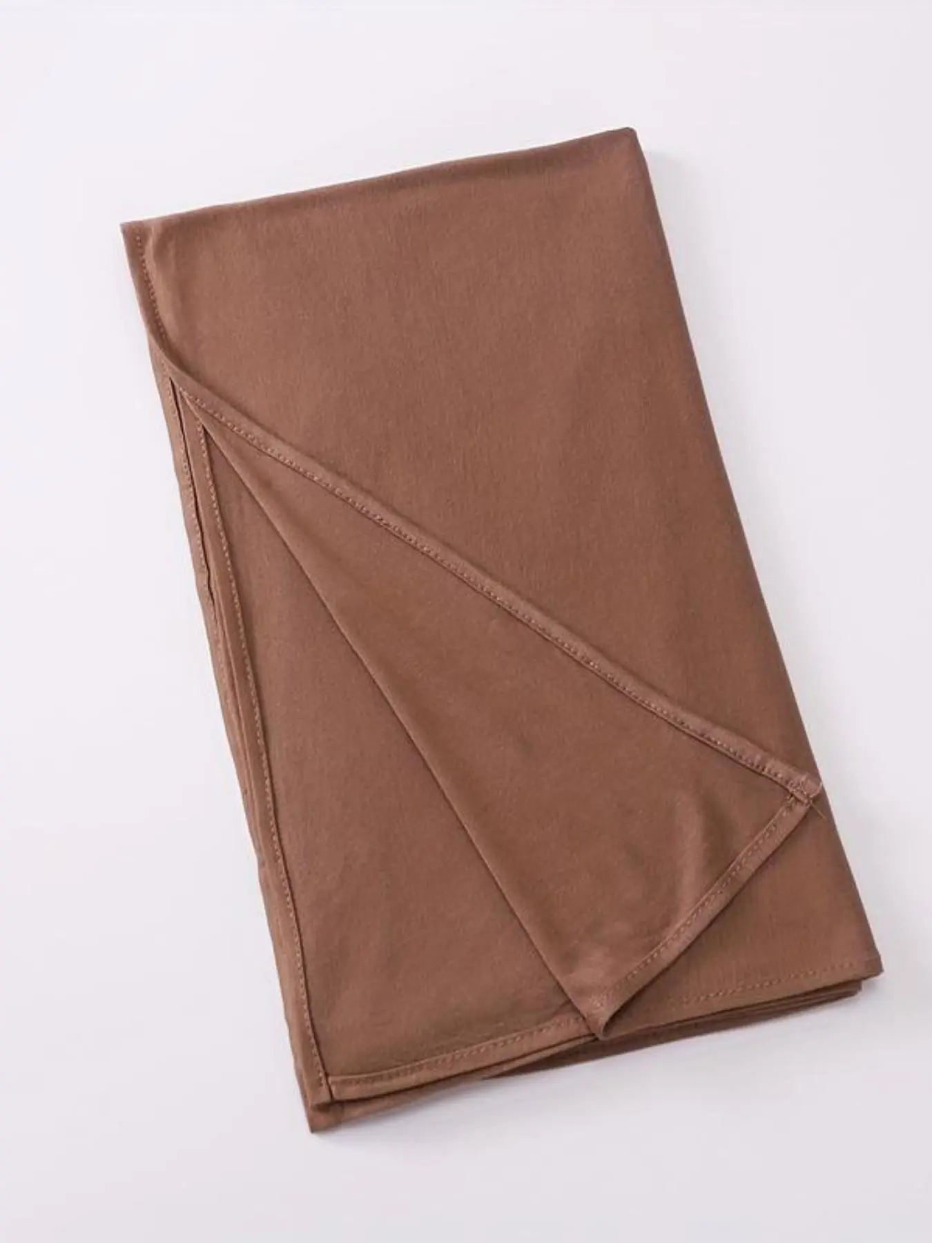 Solid Color Stretch Knit Hijab Scarf for Women, Soft Polyester Head Wrap, Everyday Wear & Casual Styling, Comfortable and Versatile